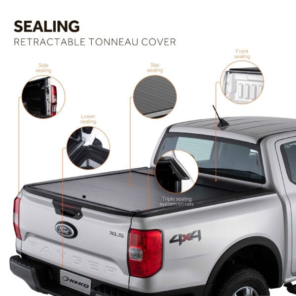 Manual Retractable Tonneau Cover Ford Ranger 24-25 - Image 4